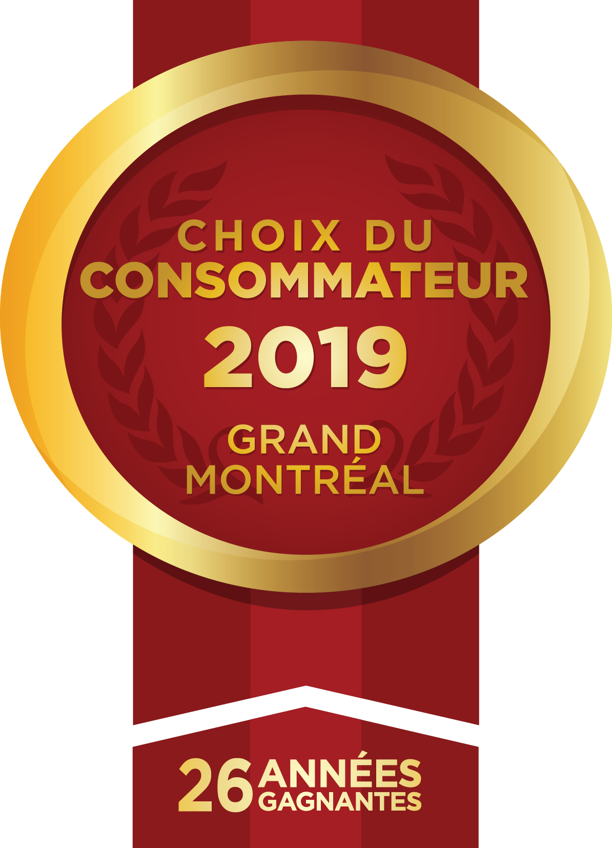 Distinction Choix du consommateur 2019 — Grand Montréal, 26 années gagnantes